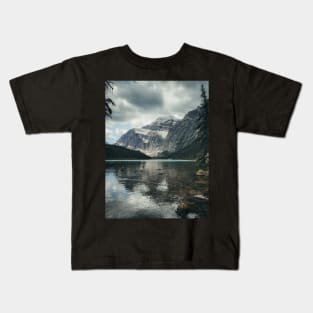 Jasper National Park Mountain Snowy Peak Photo V3 Kids T-Shirt